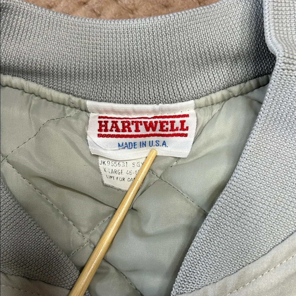 NAPA Gray Bomber Jacket Made in USA Size XL - Picture 6 of 8